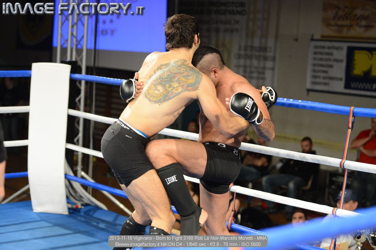 2013-11-16 Vigevano - Born to Fight 3160 Rob Le Noir-Marcello Monetti - MMA